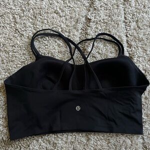 lululemon athletica Black Strappy Sports Bra with Crisscross Back